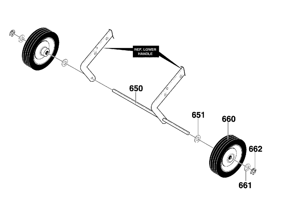 Wheels Diagram and Parts List for 621451X85C 2001 Briggs and Stratton Snow Blower